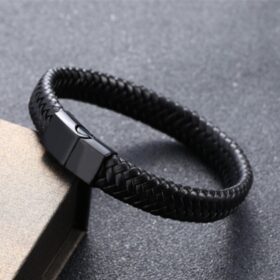 Pulsera Slange Cuero Negro – Black