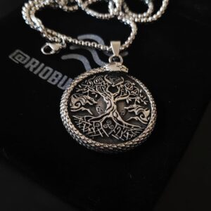Collar de lobo vikingo Árbol de la vida